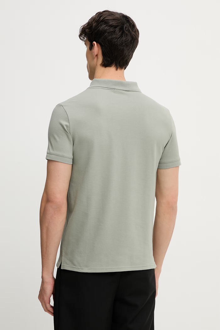 Odzież Calvin Klein polo męskie z bawełną LV04LC254G zielony