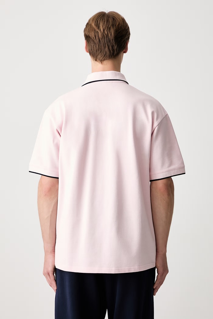 Oblečení Bavlněné polo tričko Drôle de Monsieur Polo Piqué Slogan Rose J.PL161.CO264.LPI růžová