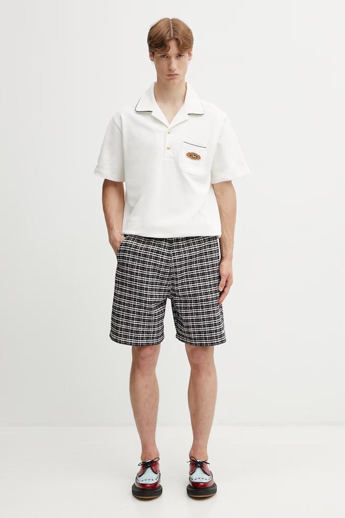 Drôle de Monsieur polo pentru bărbați, din bumbac Patch K.PL165.CO264.OW bej