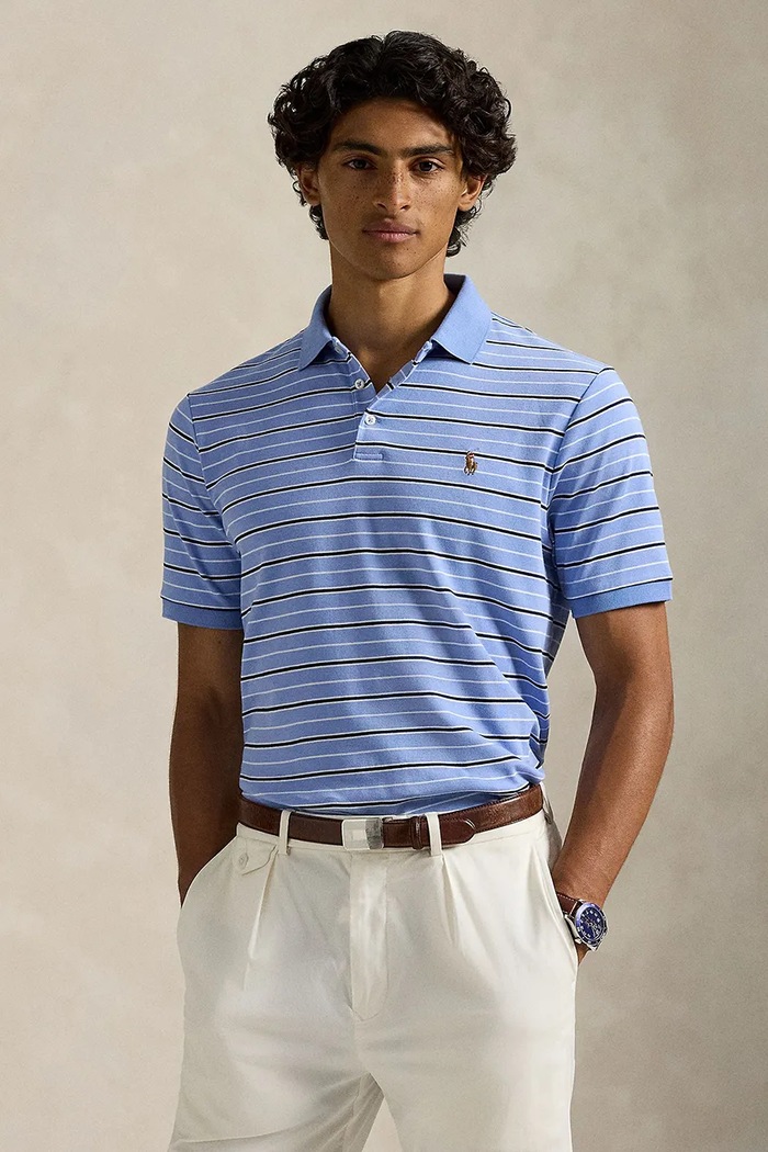 Bombažen polo Polo Ralph Lauren Bombaž modra 710P07352