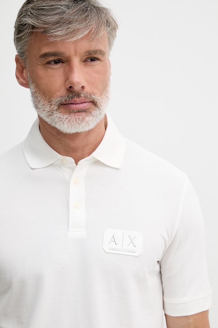 Armani Exchange polo tričko pánske bavlnené biela XM002231.AF10366
