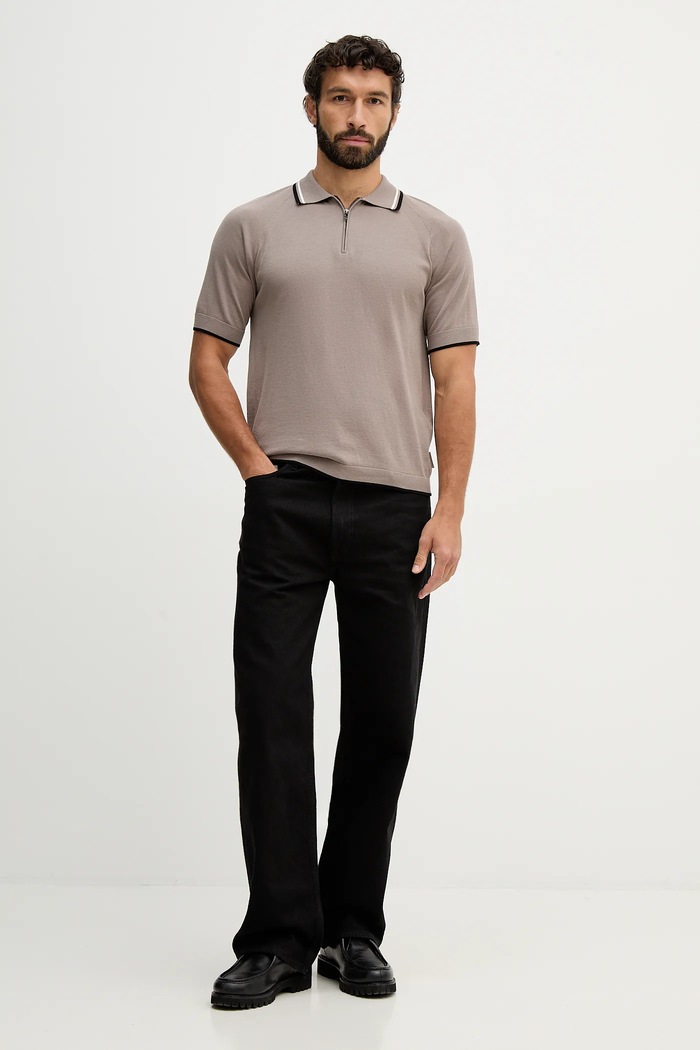 Bombažen polo Armani Exchange XM001977.AF20139 bež SS26