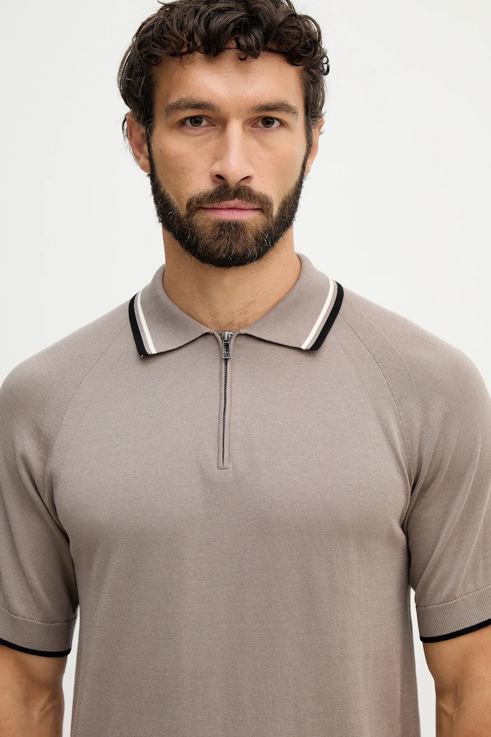 Bombažen polo Armani Exchange bež XM001977.AF20139