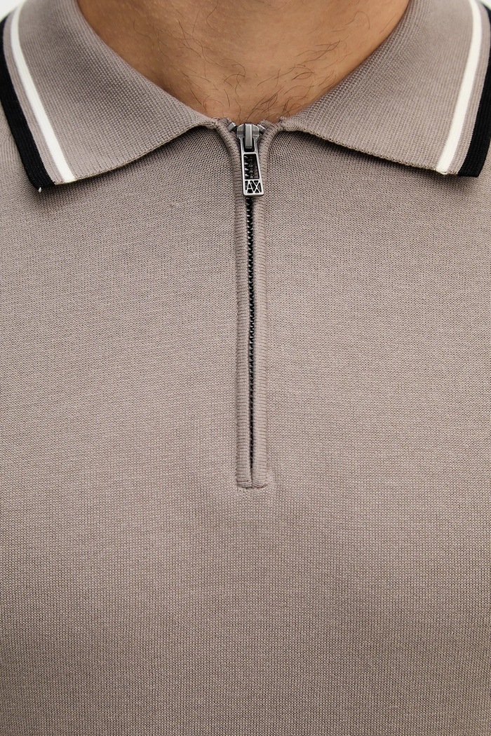 Bombažen polo Armani Exchange XM001977.AF20139 bež