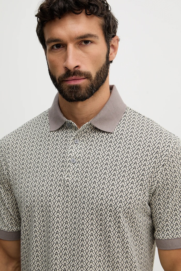 Bavlněné polo tričko Armani Exchange béžová XM002015.AF10366