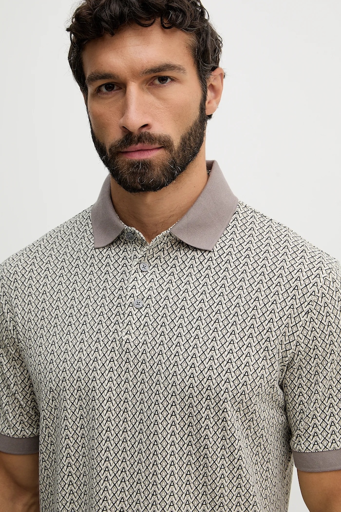 Bavlněné polo tričko Armani Exchange béžová XM002015.AF10366
