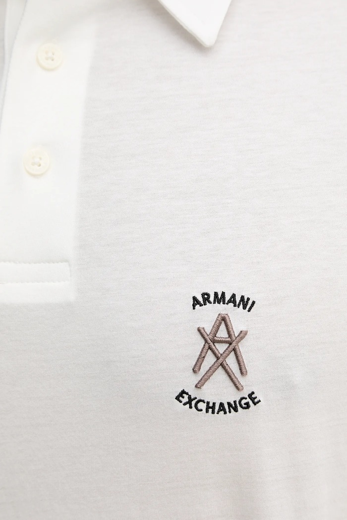 Bavlněné polo tričko Armani Exchange XM002209.AF10364 béžová