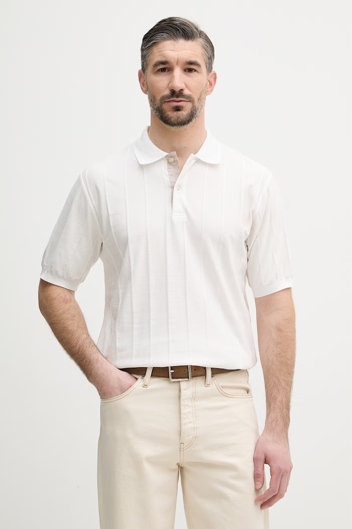 Paul&Shark polo pentru bărbați, din bumbac alb 26411632