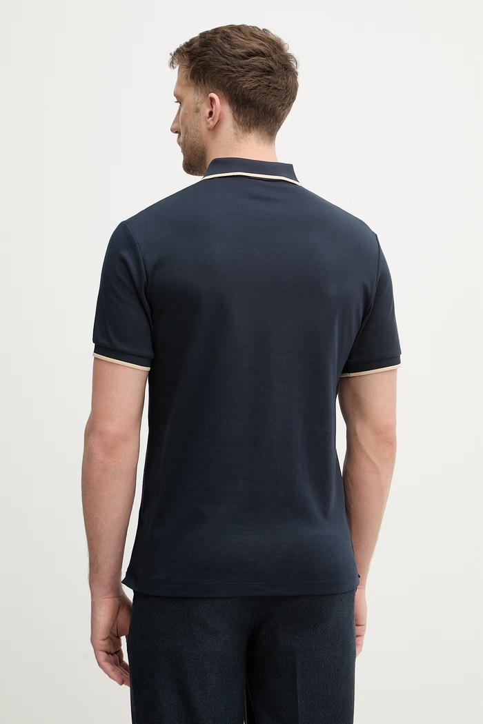 Odzież Hackett London polo bawełniane HM5600120 granatowy