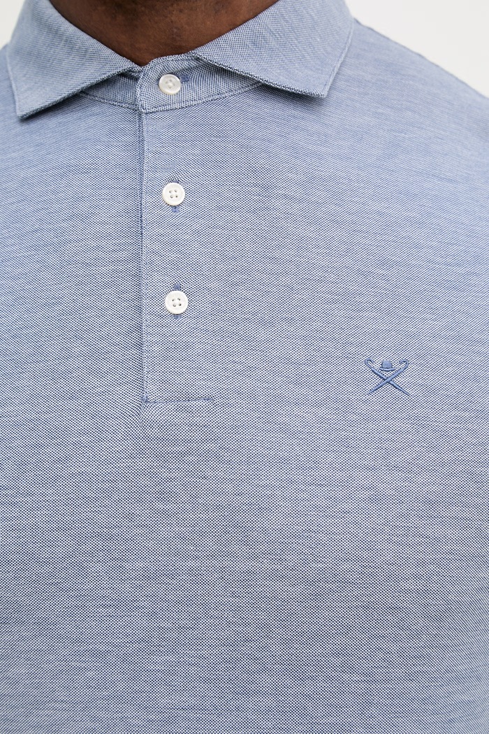 Bavlnené polo tričko Hackett London HM5600139 modrá