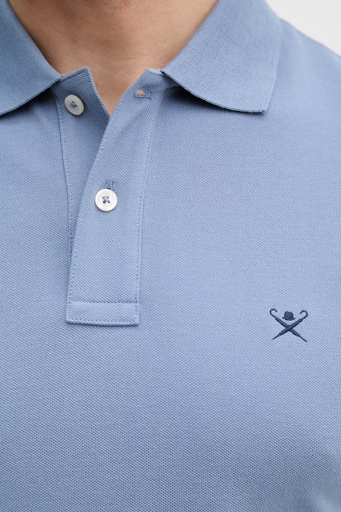 Bavlnené polo tričko Hackett London HM5600148 modrá
