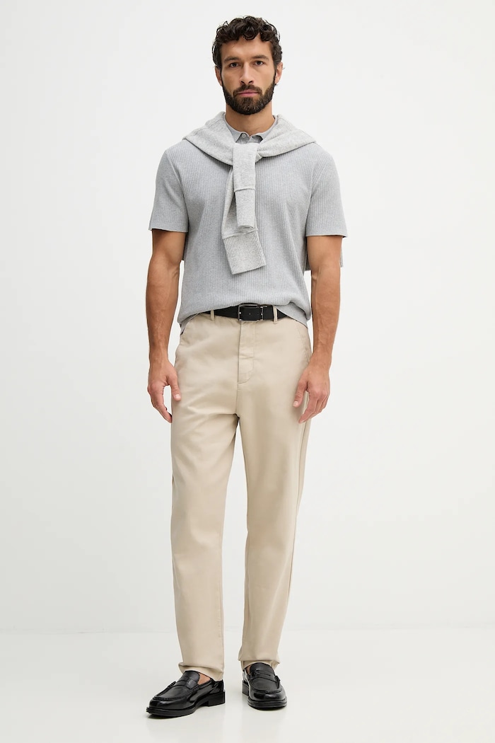 Michael Kors tricou polo CR660J3FE5 gri SS26