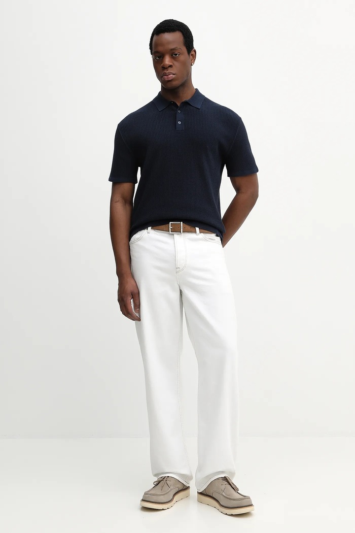 Polo tričko Michael Kors CR660J3FE5 tmavomodrá SS26