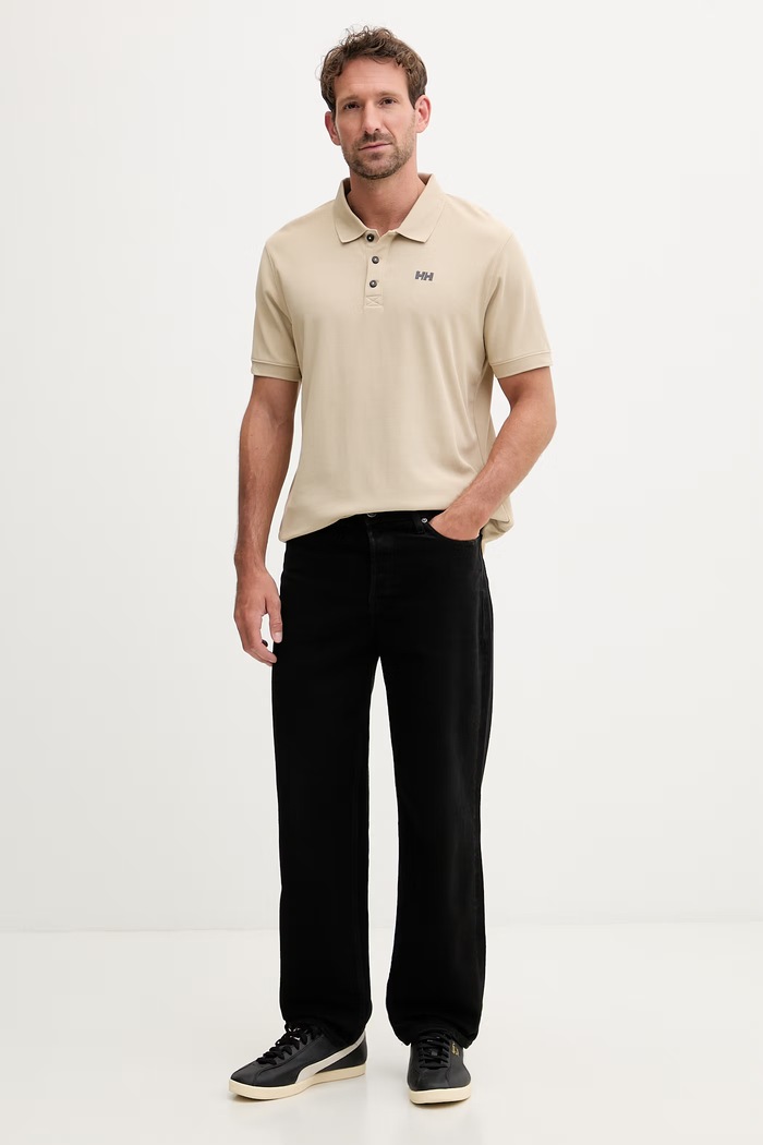 Helly Hansen polo tričko pánske bavlnené DRIFTLINE 50584.079 béžová SS26