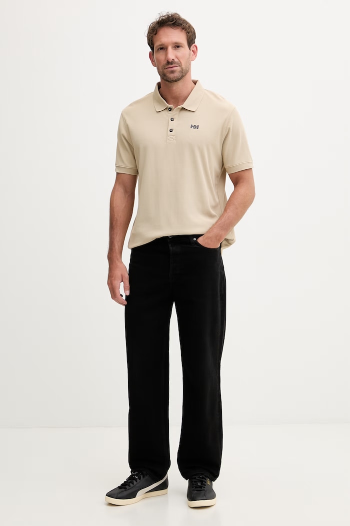 Helly Hansen polo tričko pánske bavlnené DRIFTLINE 50584.079 béžová SS26