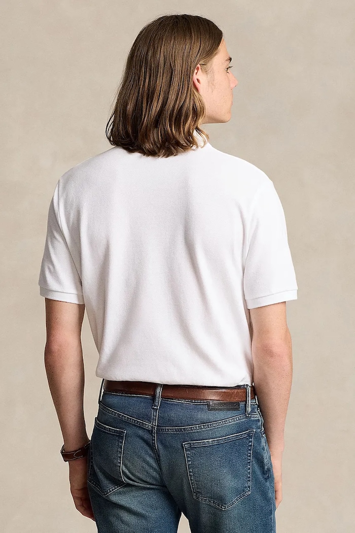 Polo Ralph Lauren polo de bumbac BASIC MESH 710666997001 alb SS26