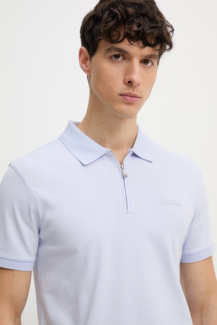 Calvin Klein polo pentru bărbați, din bumbac violet LV04LE255G