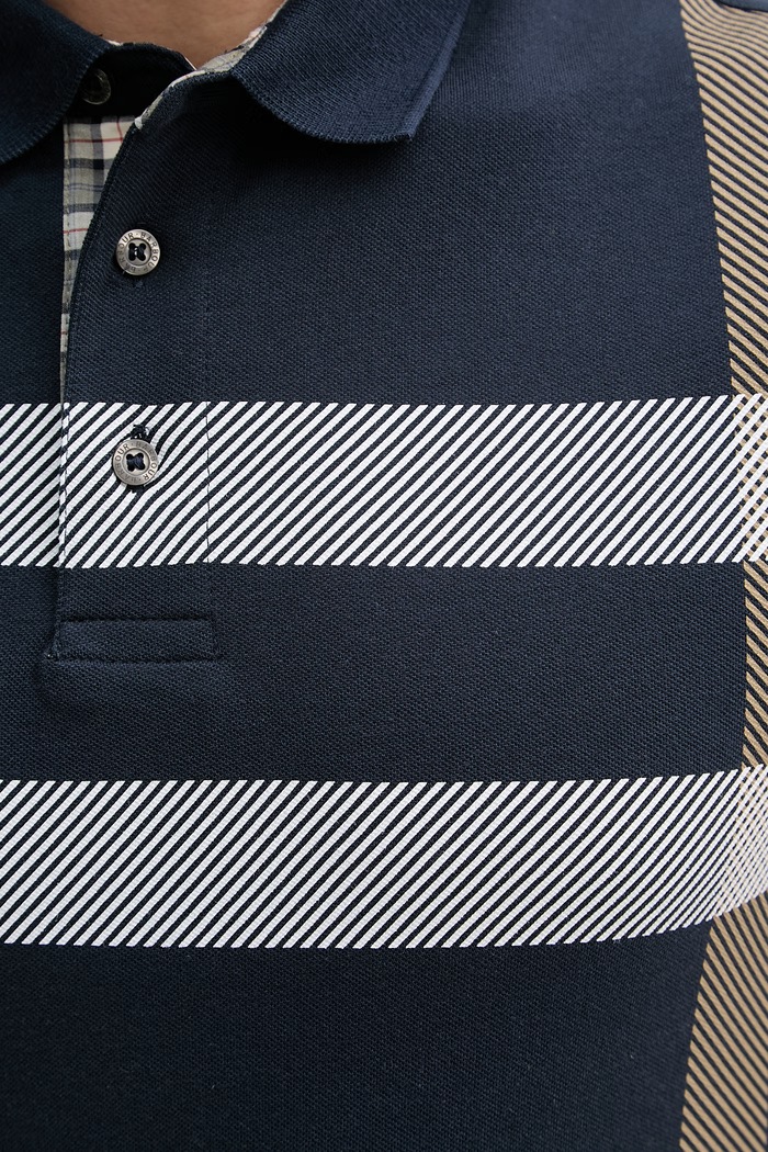 Barbour polo de bumbac Blaine MML1117 bleumarin