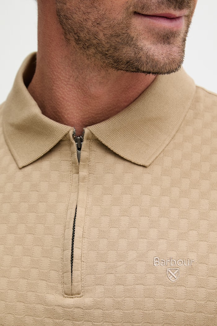 Barbour polo tričko pánske bavlnené Hockham MML1528 béžová