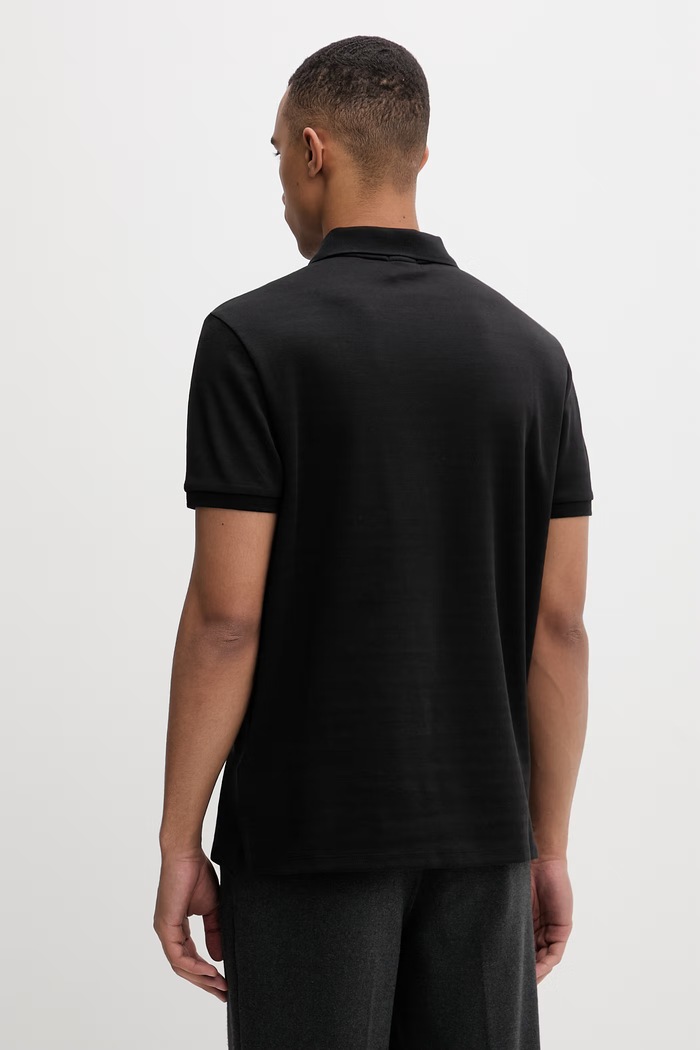 Odzież Calvin Klein polo męskie z bawełną LV04LF206G czarny