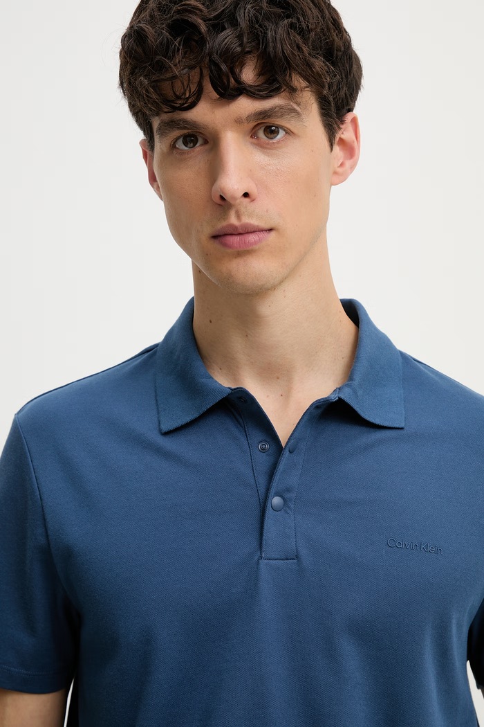 Calvin Klein polo pentru bărbați, din bumbac bleumarin LV04LF208G