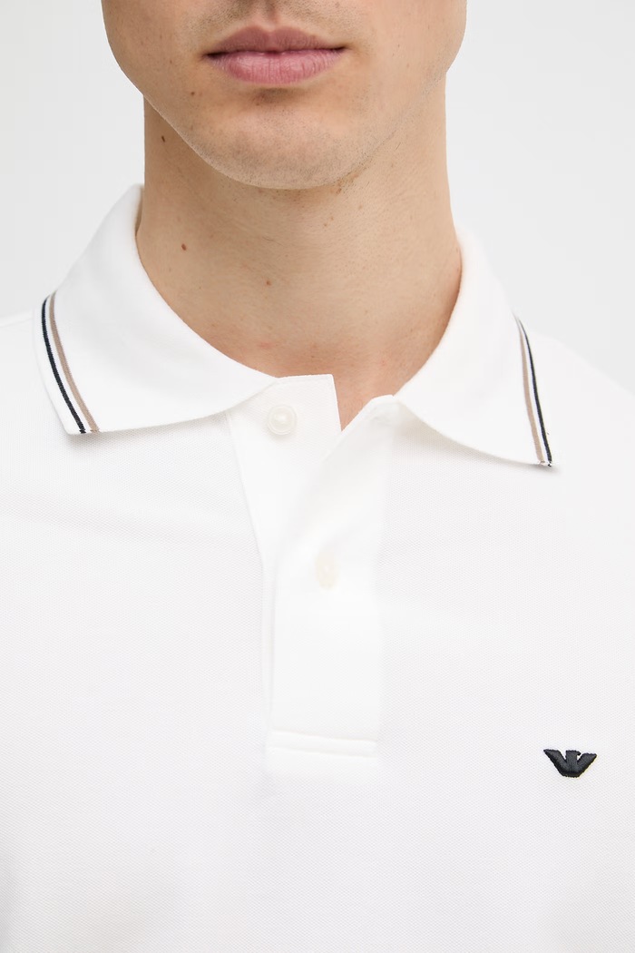 Emporio Armani t-shirt férfi pamut elasztánnal EM004606.AF23090 fehér