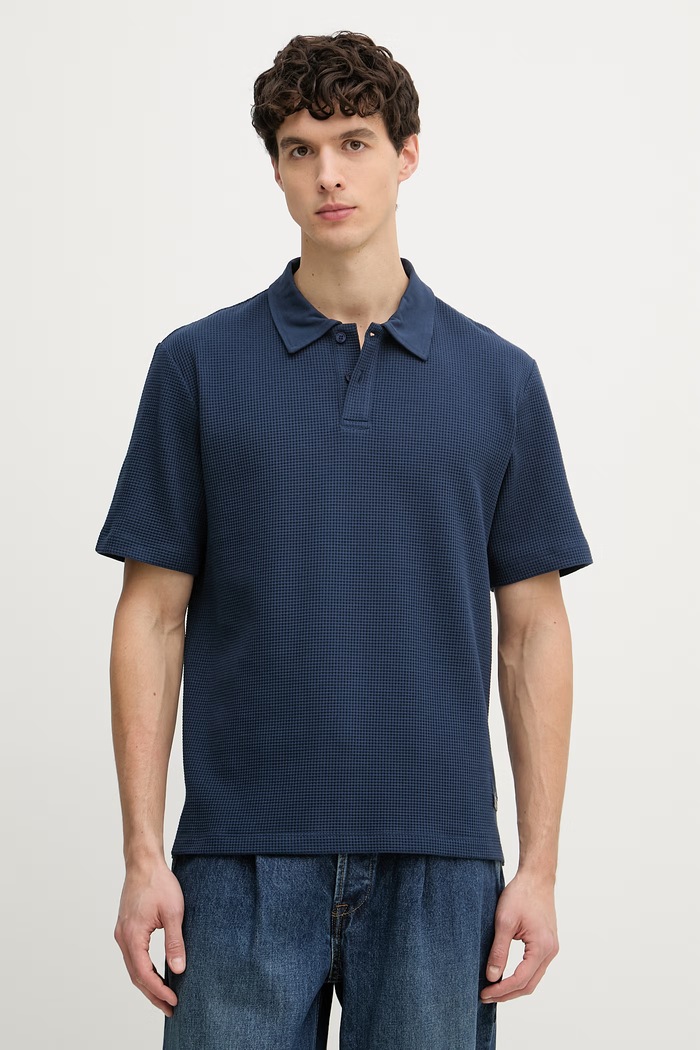 Trussardi πόλο ανδρικό με βαμβάκι σκούρο μπλε G5058000102N