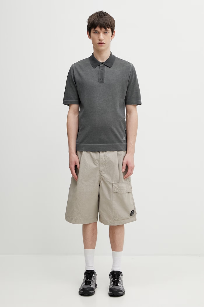 C.P. Company polo bawełniane 20CMKN204A110646S szary