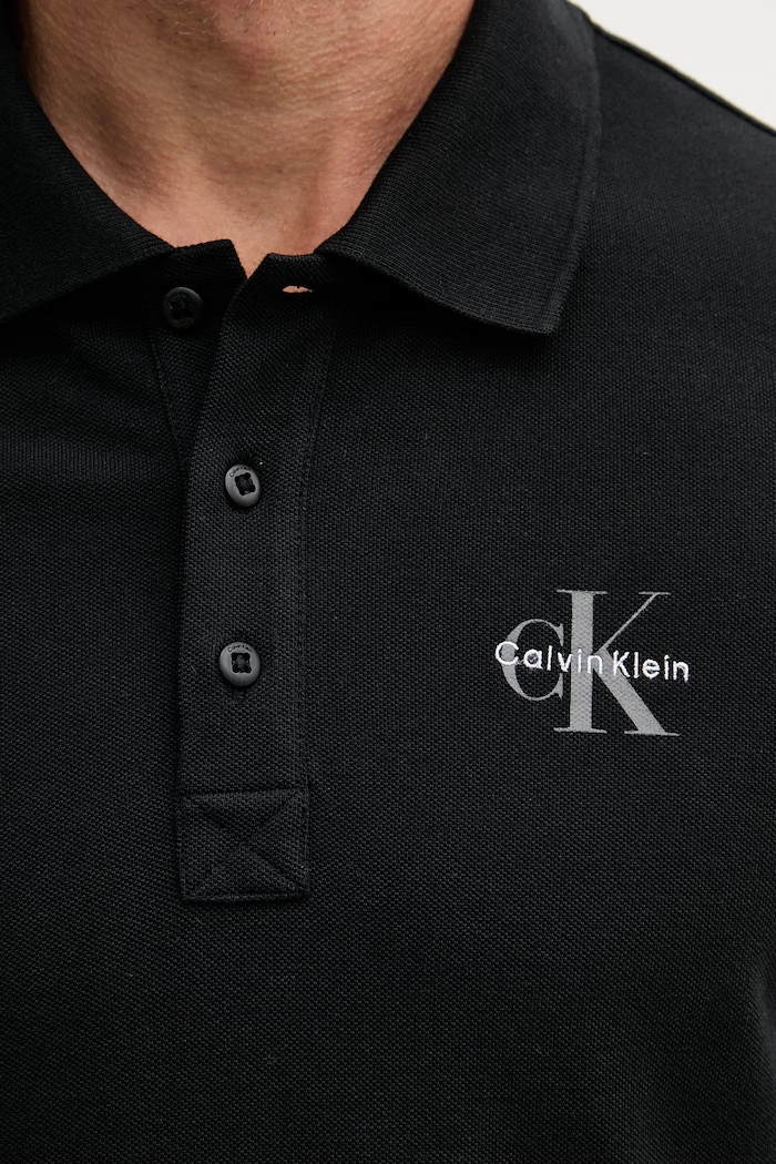 Calvin Klein Jeans polo pentru bărbați, din bumbac LV04RF209G negru