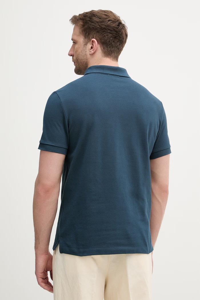 Oblečenie Calvin Klein Jeans polo tričko pánske bavlnené LV04RF215G tyrkysová