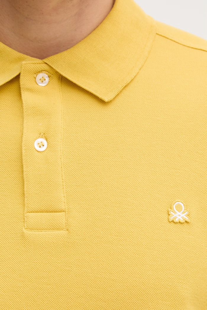 Bavlnené polo tričko United Colors of Benetton 3089J3179. žltá