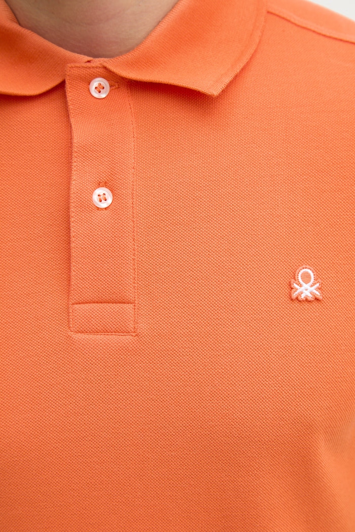 Bavlněné polo tričko United Colors of Benetton 3089J3179. oranžová