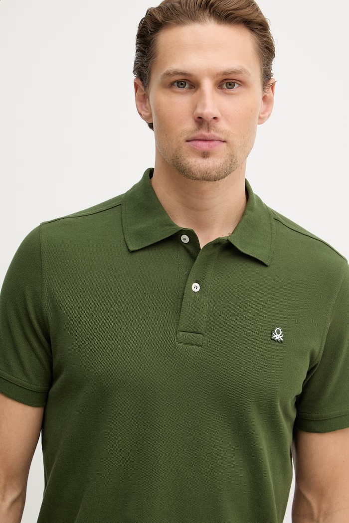 Bavlnené polo tričko United Colors of Benetton zelená 3089J3179.