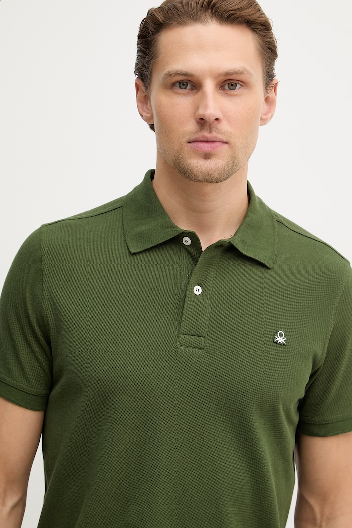Bavlnené polo tričko United Colors of Benetton zelená 3089J3179.