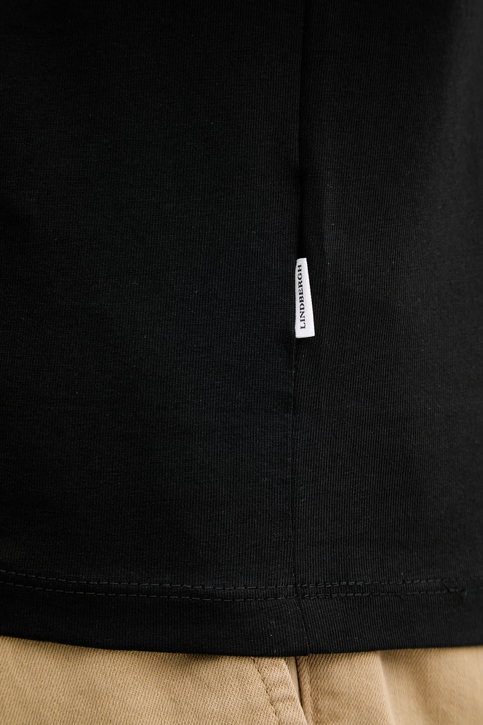 Lindbergh polo męskie bawełniane z elastanem 30.404036A czarny