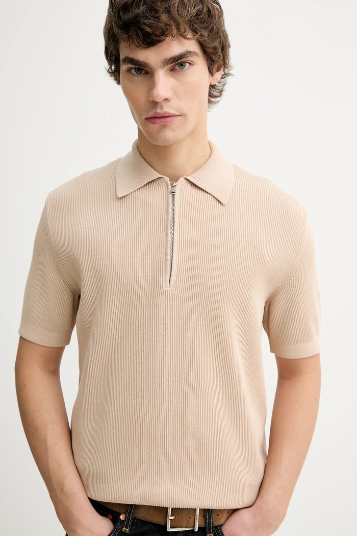 Marc O'Polo tricou polo bej 5000008077