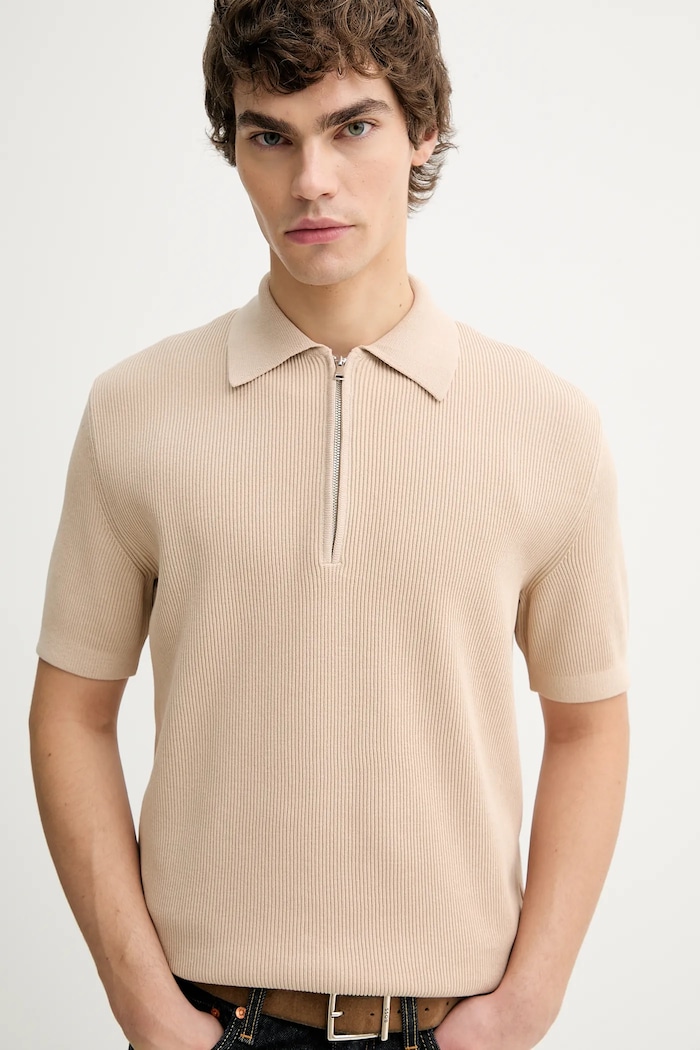Marc O'Polo tricou polo bej 5000008077