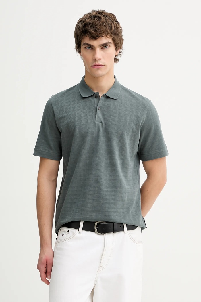 Marc O'Polo polo de bumbac regular verde 5000012662