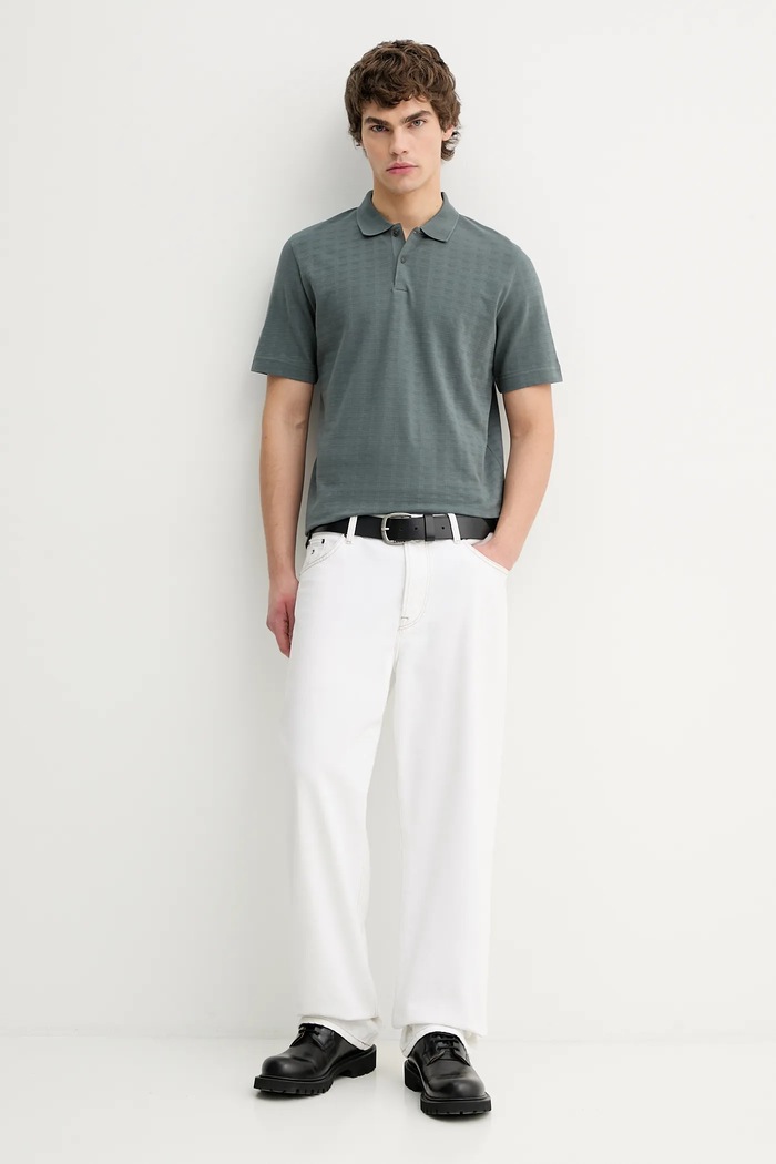 Marc O'Polo polo de bumbac 5000012662 verde SS26