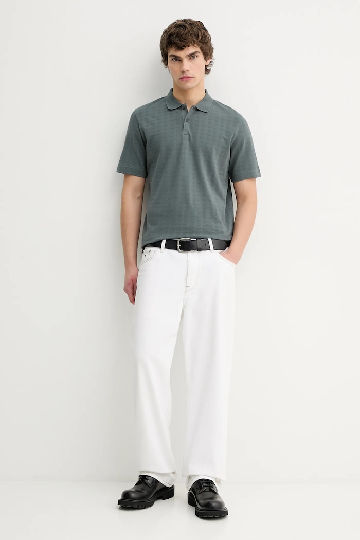 Marc O'Polo polo de bumbac 5000012662 verde SS26