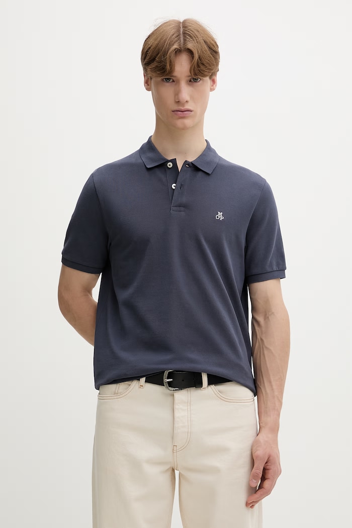 Marc O'Polo polo da uomo in cotone blu 5000012674