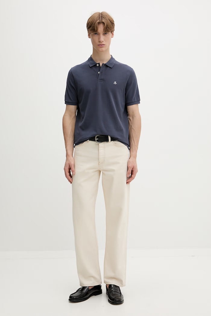 Marc O'Polo polo da uomo in cotone 5000012674 blu SS26