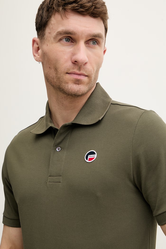 Fusalp polo pentru bărbați, din bumbac GERLO verde J2117