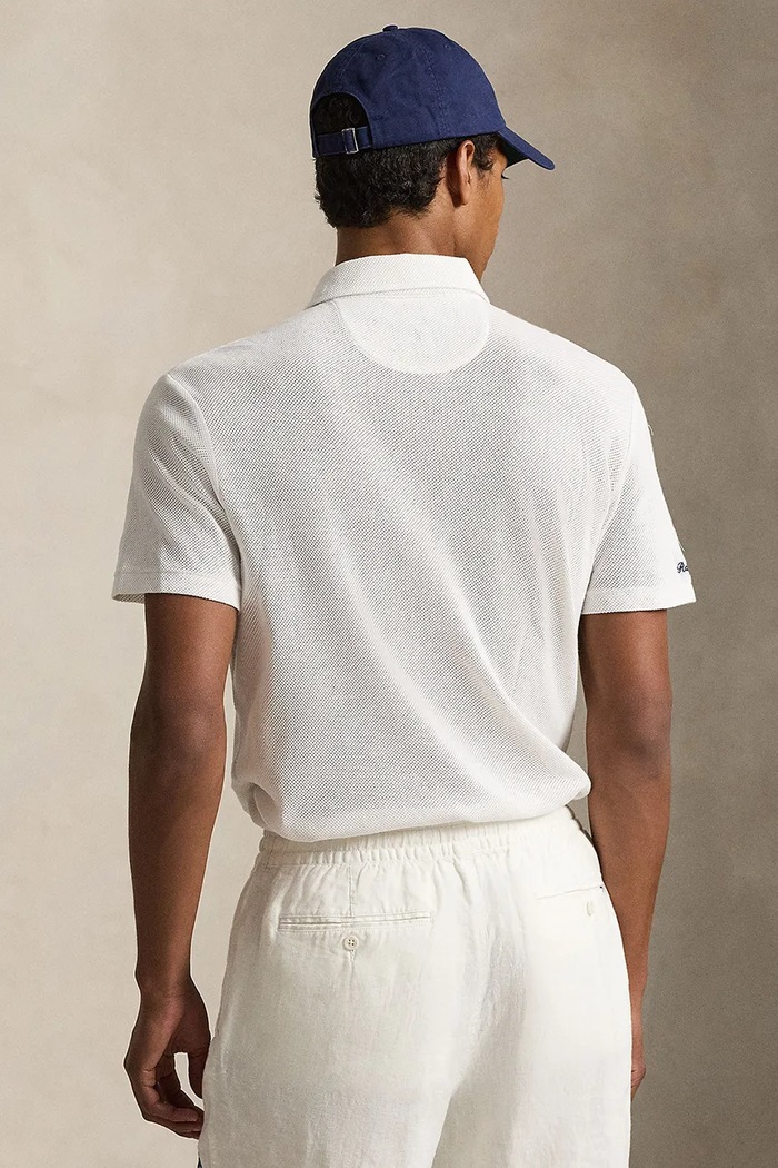 Polo Ralph Lauren polo męskie bawełniane 710B16050 biały SS26