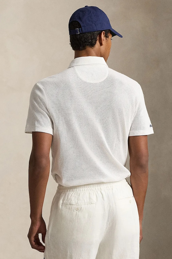 Polo Ralph Lauren polo męskie bawełniane 710B16050 biały SS26