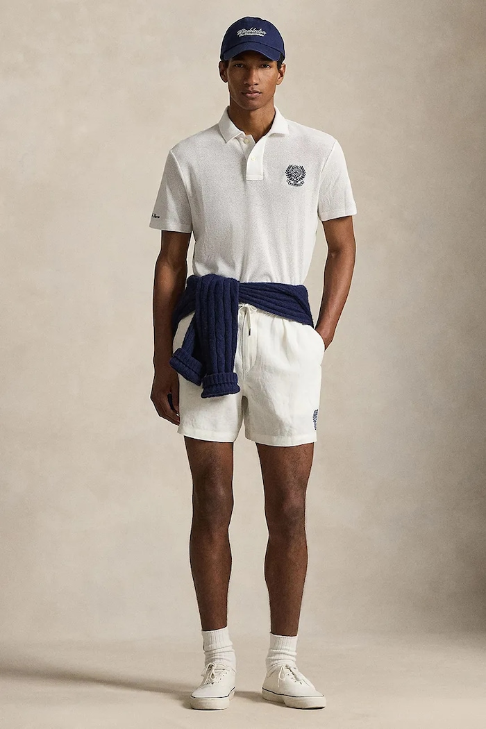 Odzież Polo Ralph Lauren polo męskie bawełniane 710B16050 biały