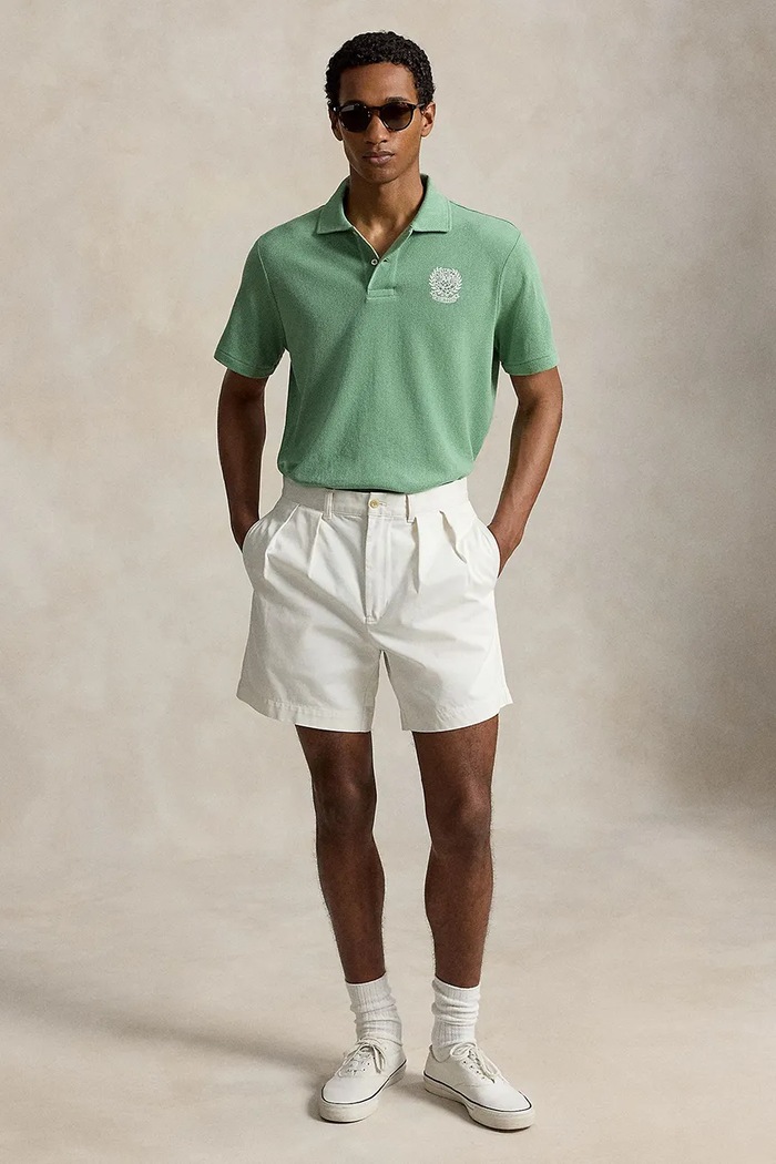 Odzież Polo Ralph Lauren polo męskie bawełniane 710B16050 zielony