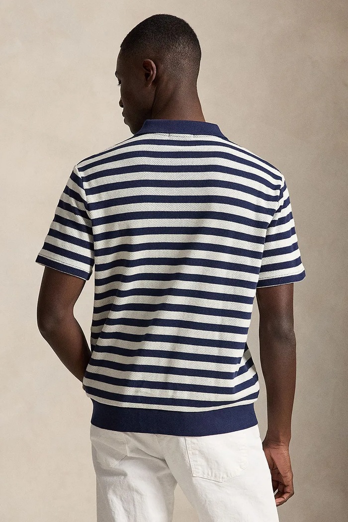 Polo Ralph Lauren тениска с яка мъжка от памук 710A13006 син SS26