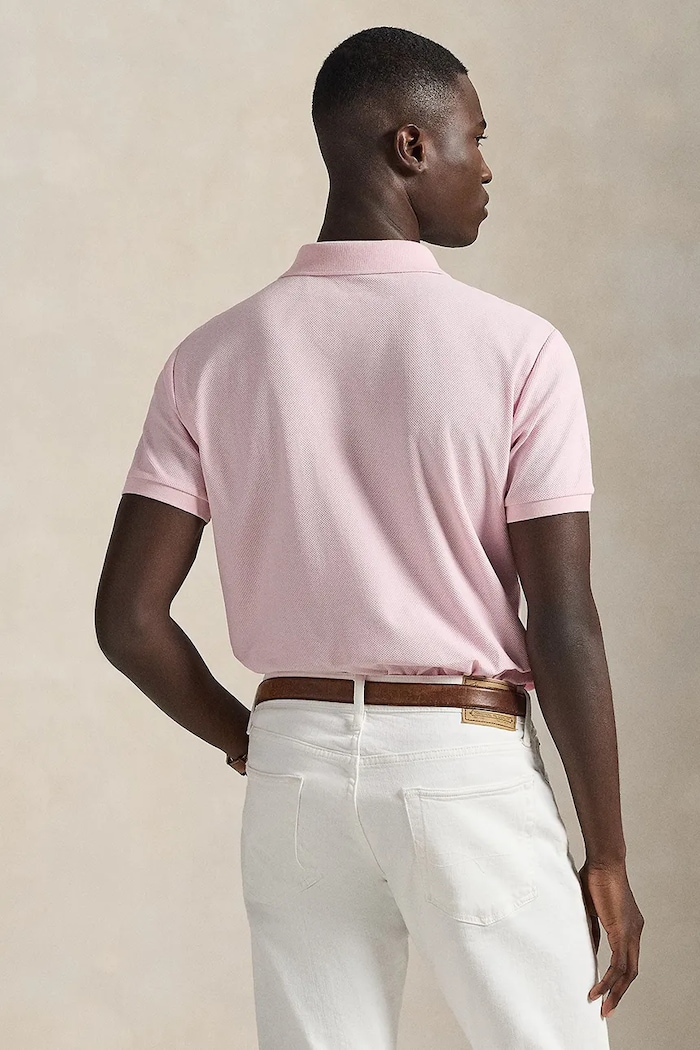 Βαμβακερό μπλουζάκι πόλο Polo Ralph Lauren 710B13479 ροζ SS26