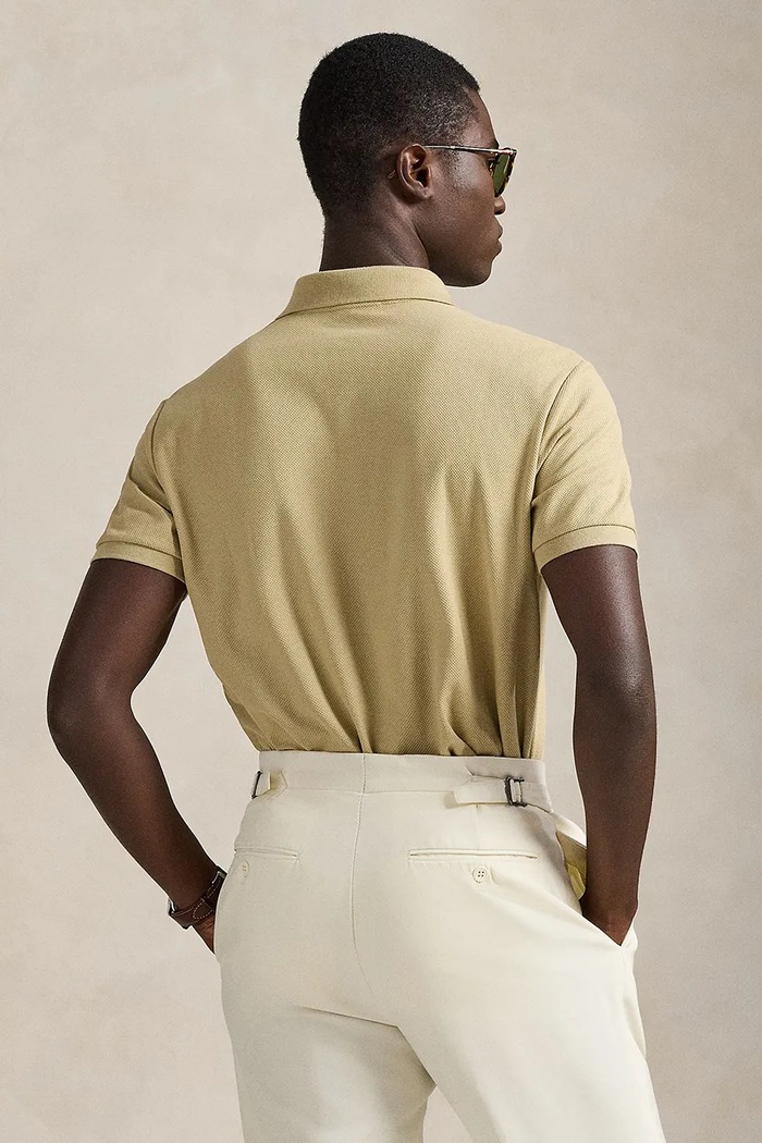 Bavlnené polo tričko Polo Ralph Lauren 710B13479 béžová SS26